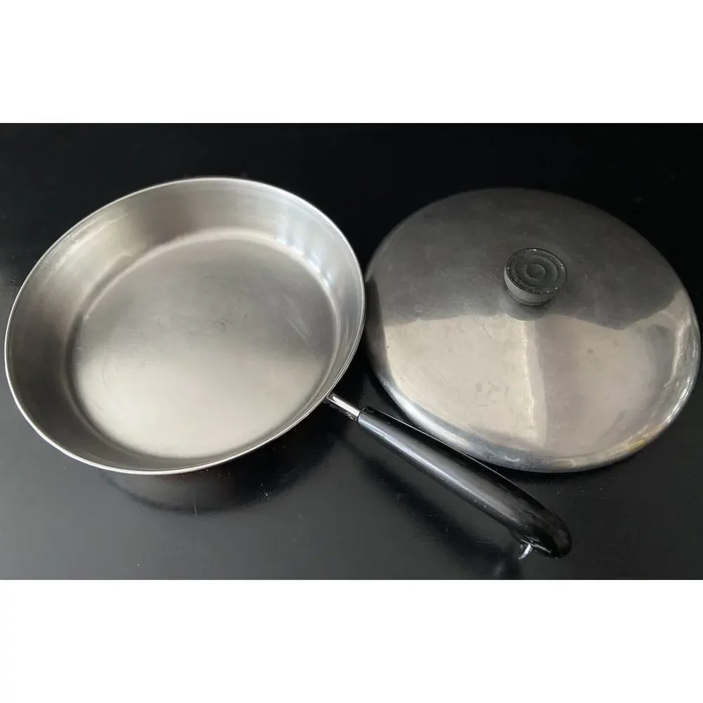 Vintage REVEREWARE 10” Copper Clad Fry Pan w/Lid